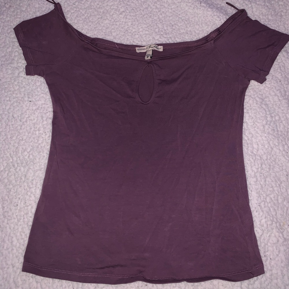 Express off the shoulder crop top